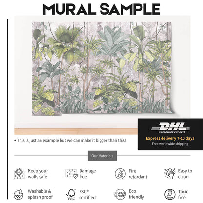 Tropical Large Mural Modern Wallpaper