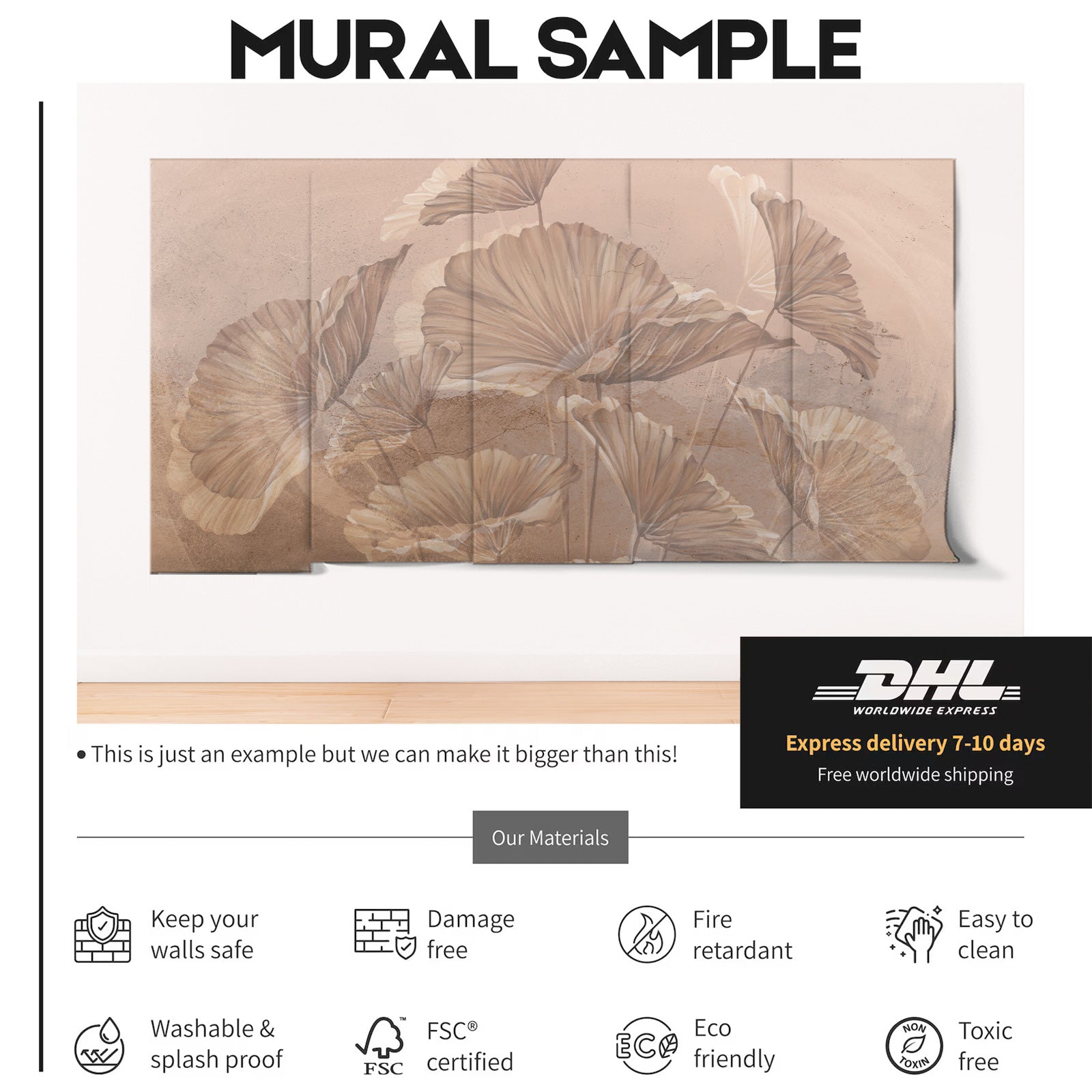 Lotus leaves Mural Wallpaper