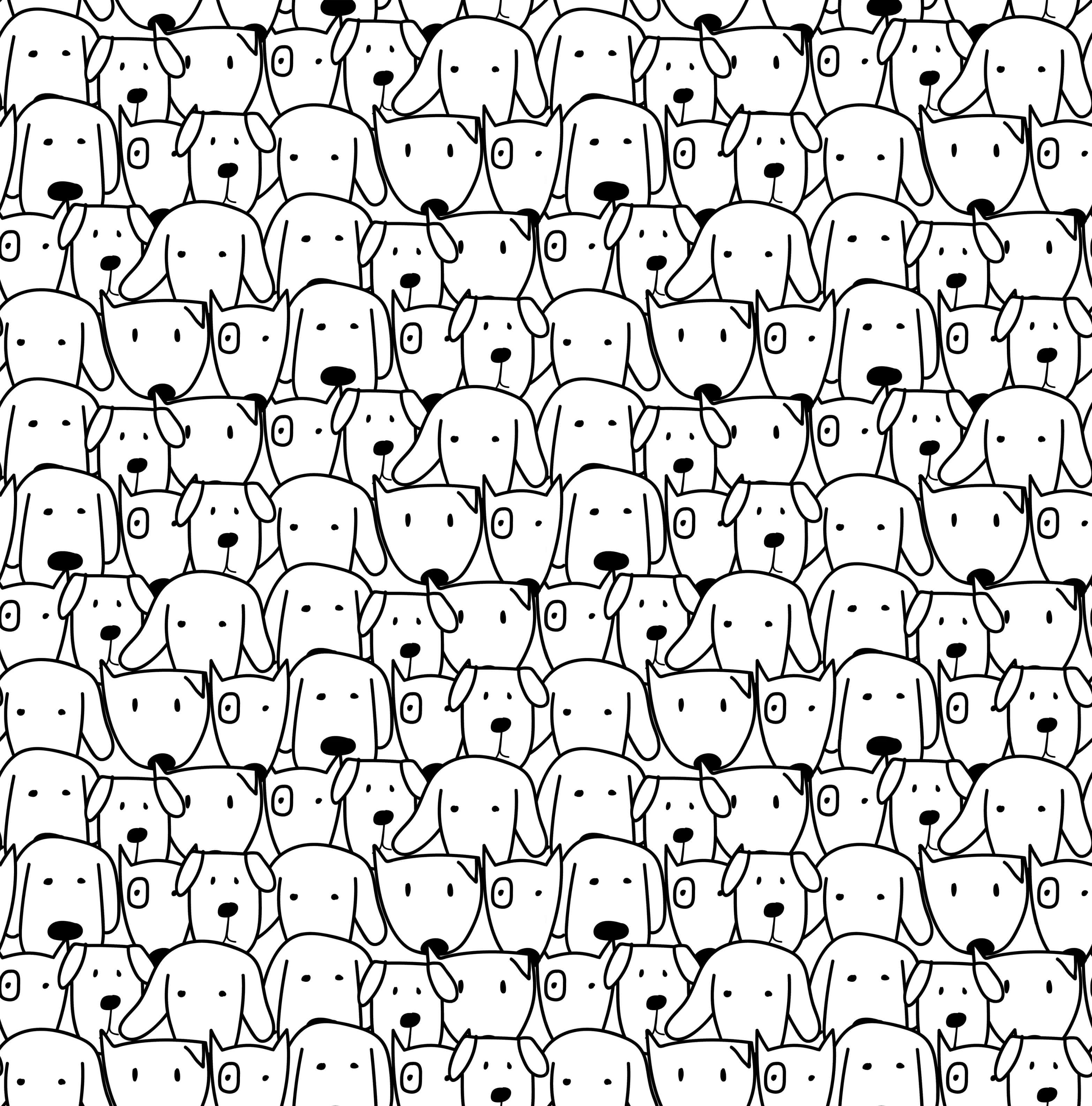 Doodle Art Dog Wallpaper