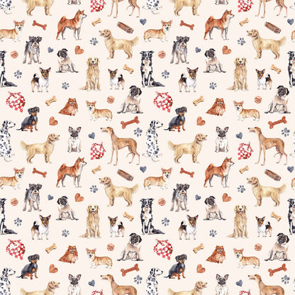 Watercolor Hand Drawn Dog Wallpaper