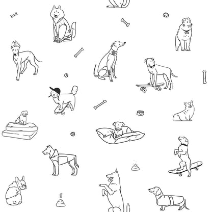 Line Art  Dog Wallpaper