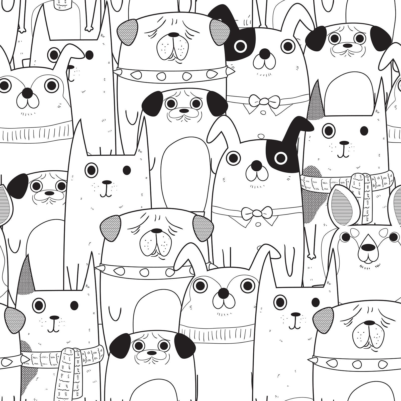 Dog Stripe Art Wallpaper