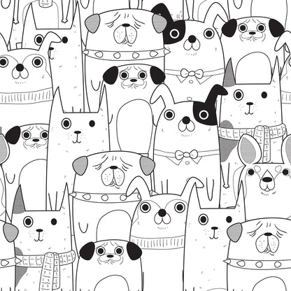 Dog Stripe Art Wallpaper