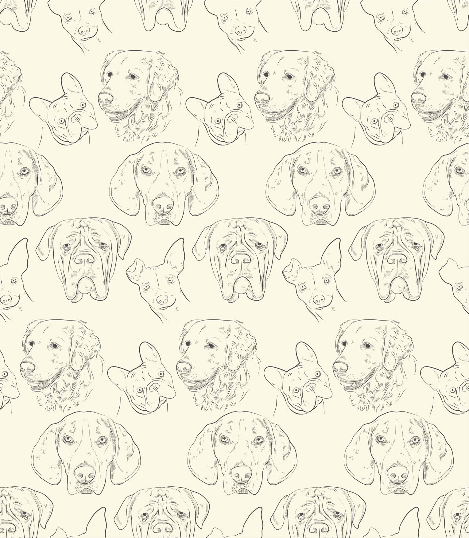 Doodle Sketch Dog Wallpaper