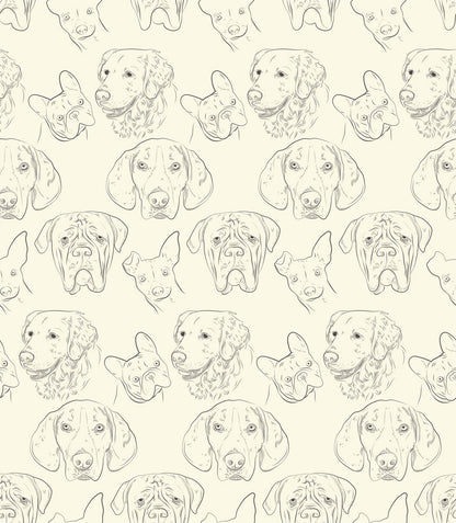 Doodle Sketch Dog Wallpaper