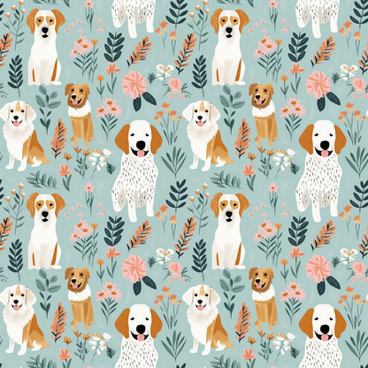 Nursery Dog illustration Wallpaper