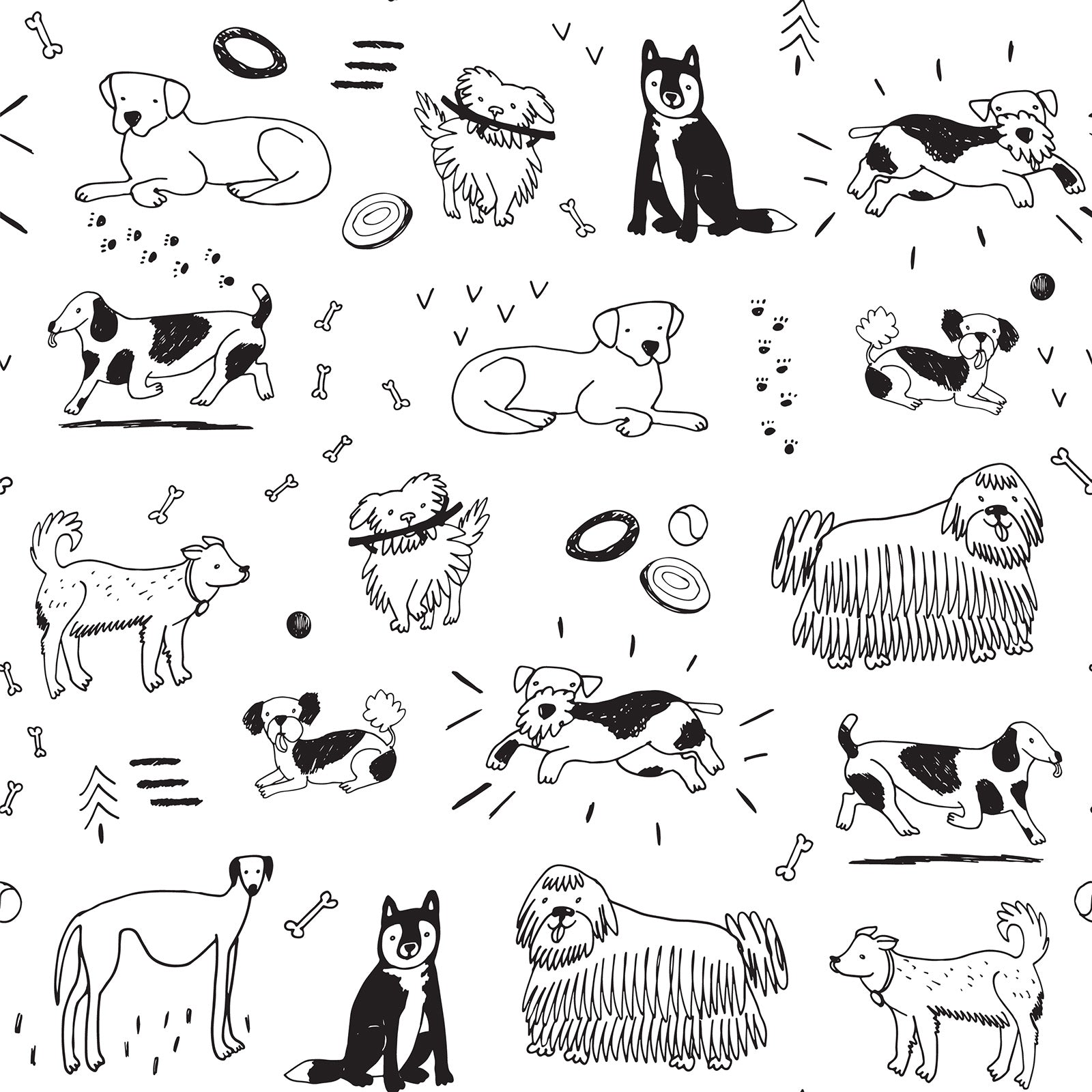 Doodle Playing Dog Wallpaper