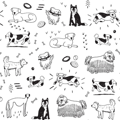 Doodle Playing Dog Wallpaper