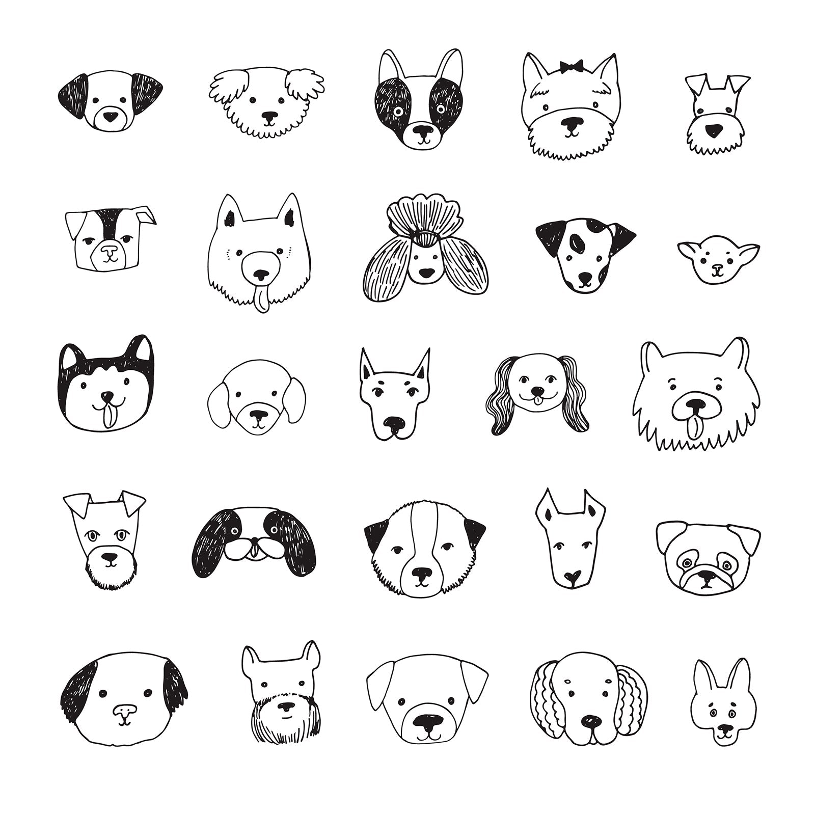 Doodle Dog Funny Face Wallpaper