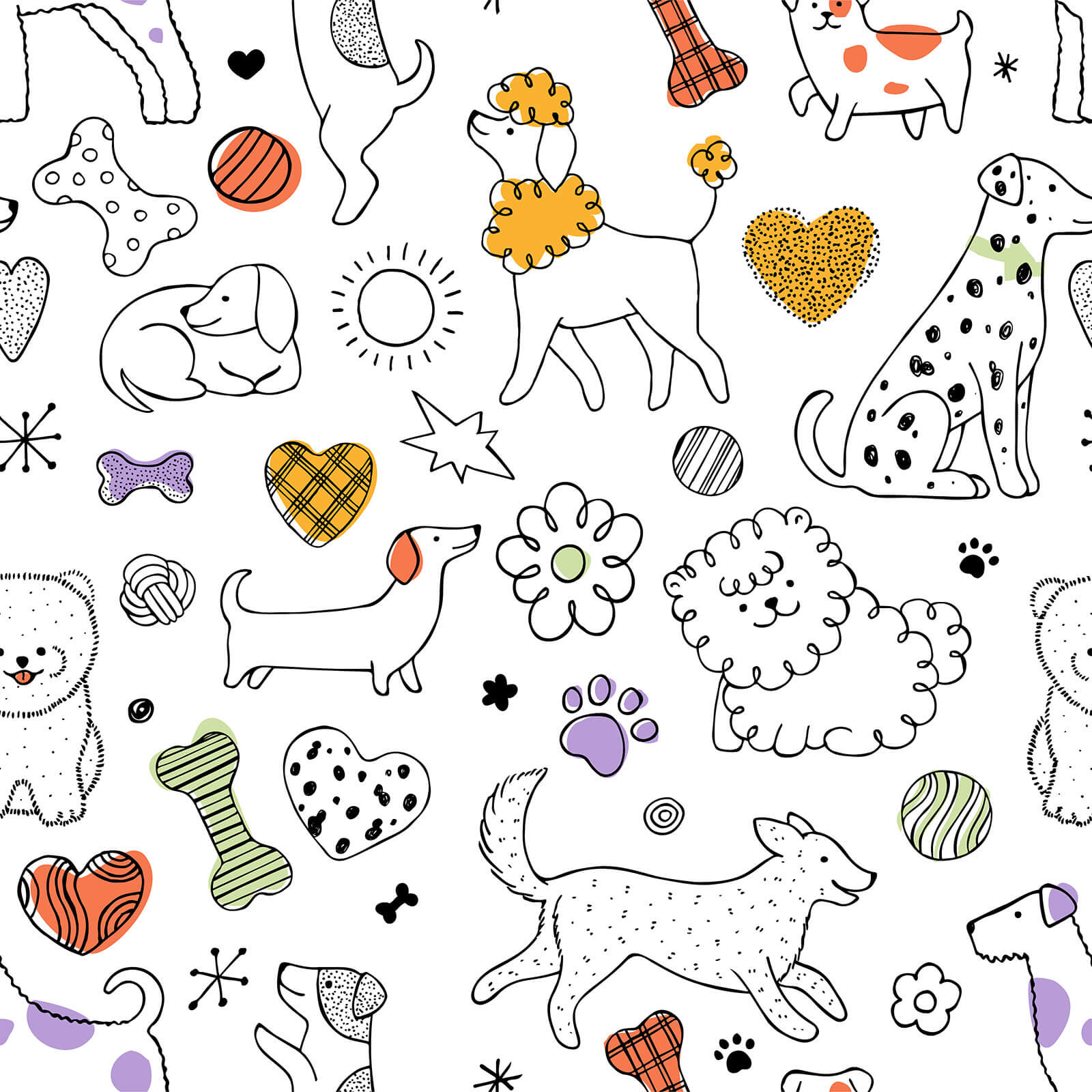 Dog Scandinavian minimalist Wallpaper