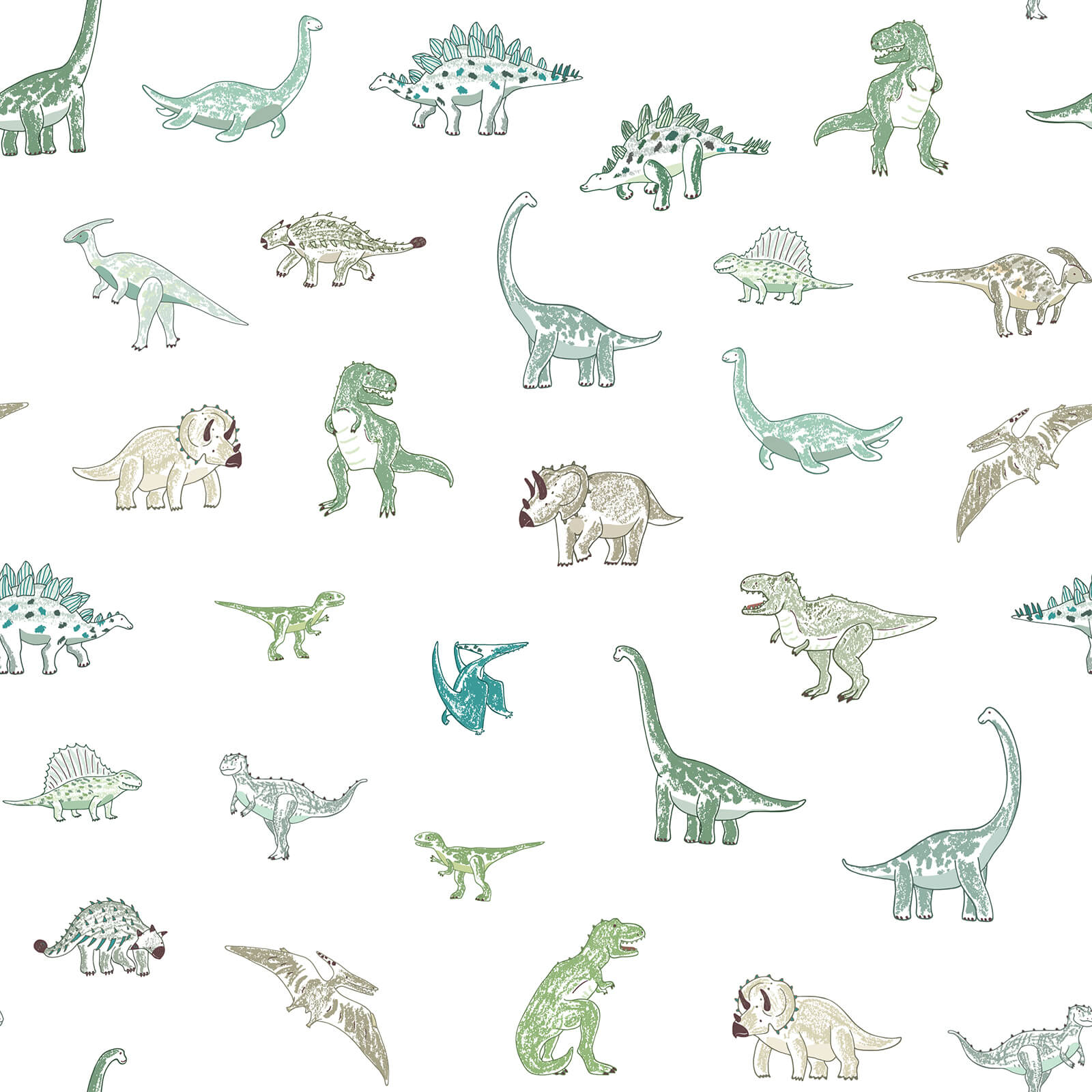 Dinosaur Doodle Hand Drawn Wallpaper