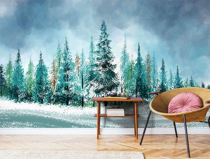 Winter Tree Landscape Wallpaper