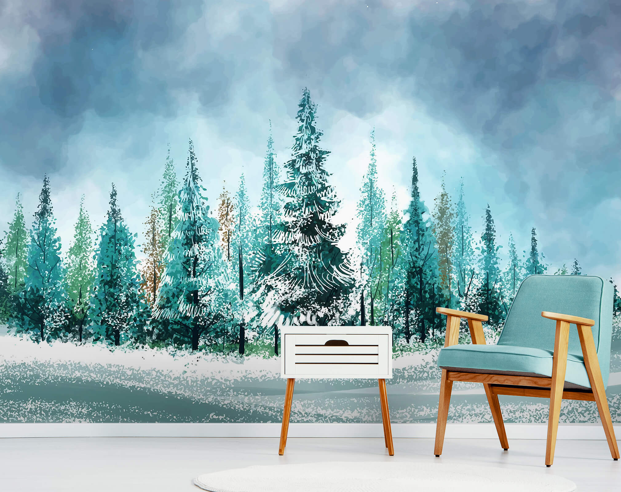 Winter Tree Landscape Wallpaper