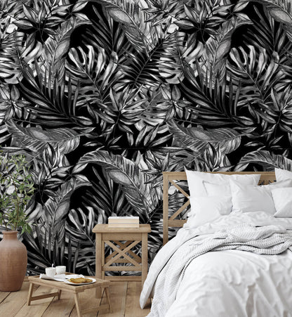 Charcoal Monstera Wallpaper