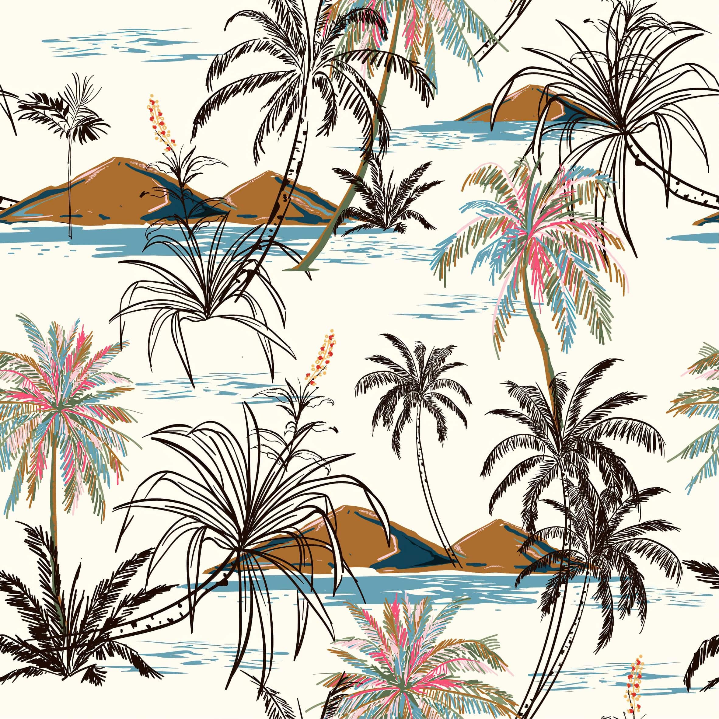 Island  Palm - Walltrendz