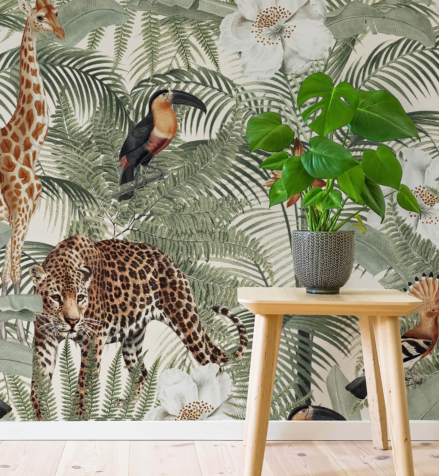 Forest Animal Print Wallpaper