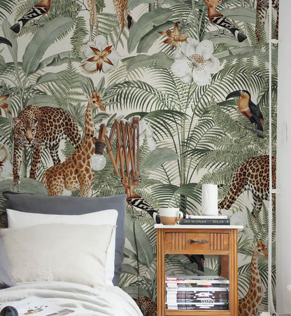 Forest Animal Print Wallpaper