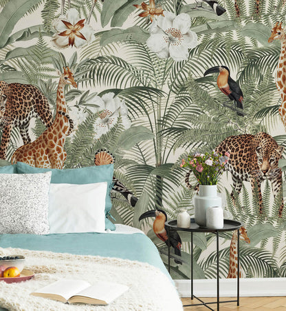 Forest Animal Print Wallpaper