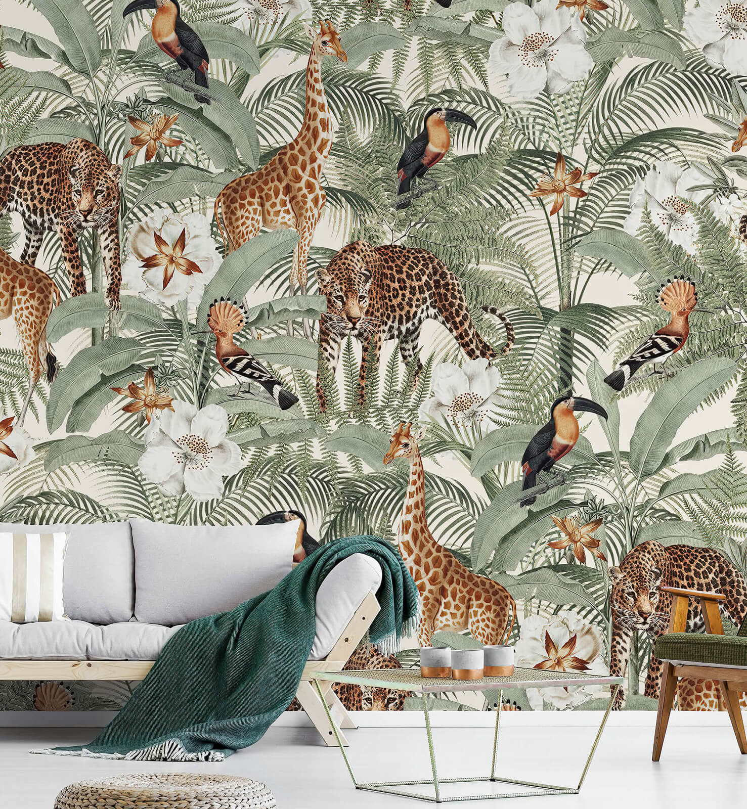 Forest Animal Print Wallpaper