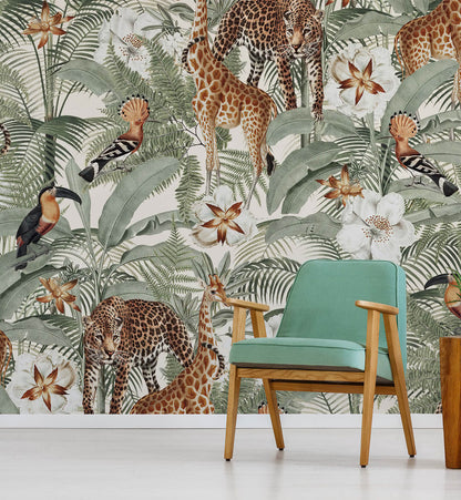 Forest Animal Print Wallpaper