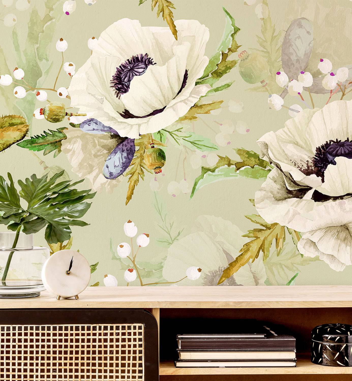 Watercolor Poppies - Walltrendz