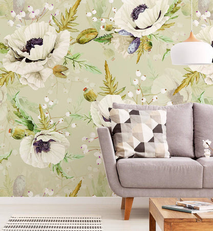 Watercolor Poppies - Walltrendz