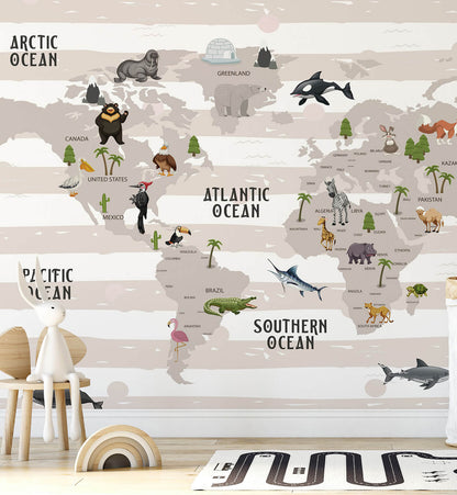 Animals Map Wallpaper