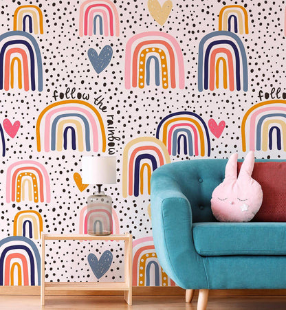 Heart Cute Rainbow - Walltrendz