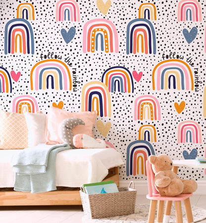 Heart Cute Rainbow - Walltrendz