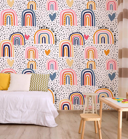 Heart Cute Rainbow - Walltrendz