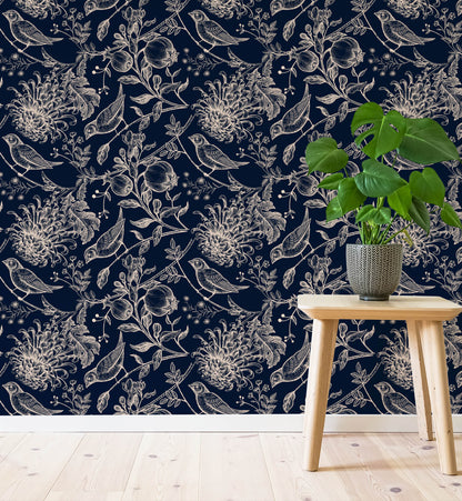 Vintage  chrysanthemum Wallpaper