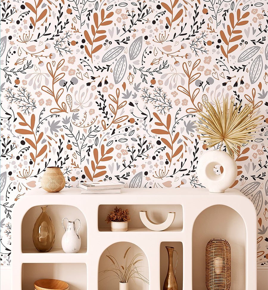 Botanical wallpaper design for nature-inspired interiors
