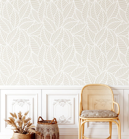 Tropical Beige Wallpaper