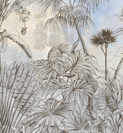 Fresco Tropical Leave Wallpaper