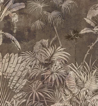 Tropical Mural Leave Vintage Wallpaper