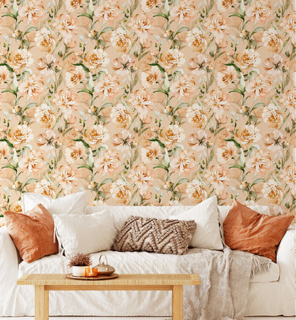 Floral Rustic Wallpaper