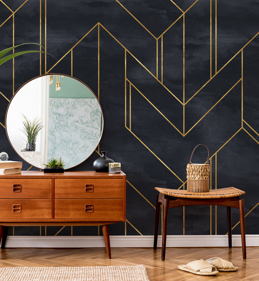 Geometric wallpaper design for a modern look
