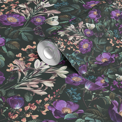 Sensational Dark Flowers Wallpaper