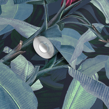 Tropical Large Banana Leaves Wallpaper