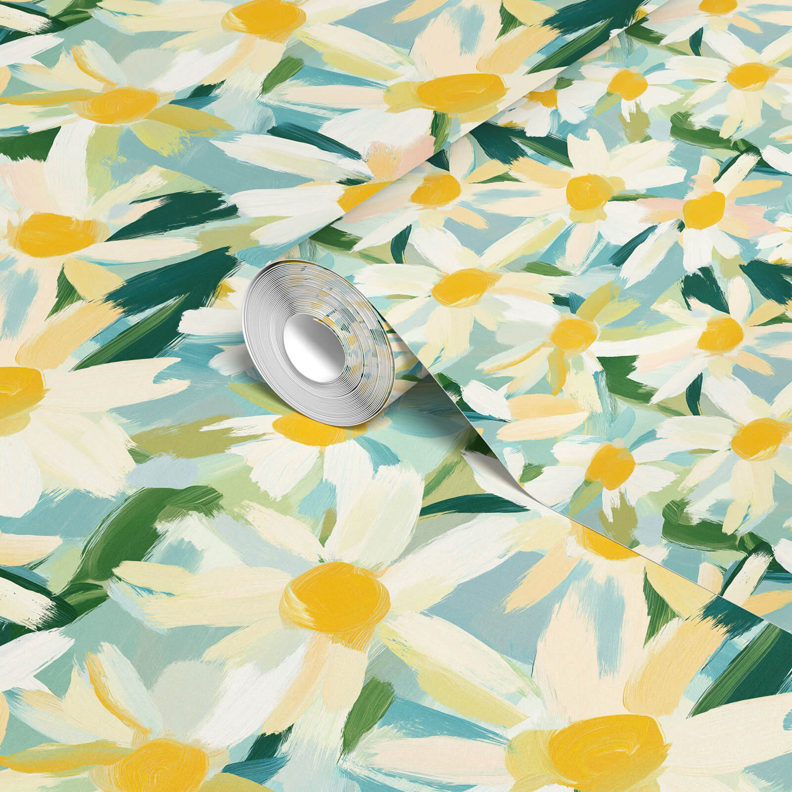 Daisy Watercolor Flower Pattern