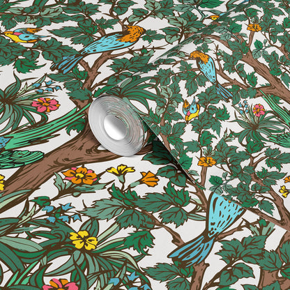Bird Garden Decorative Wallpaper