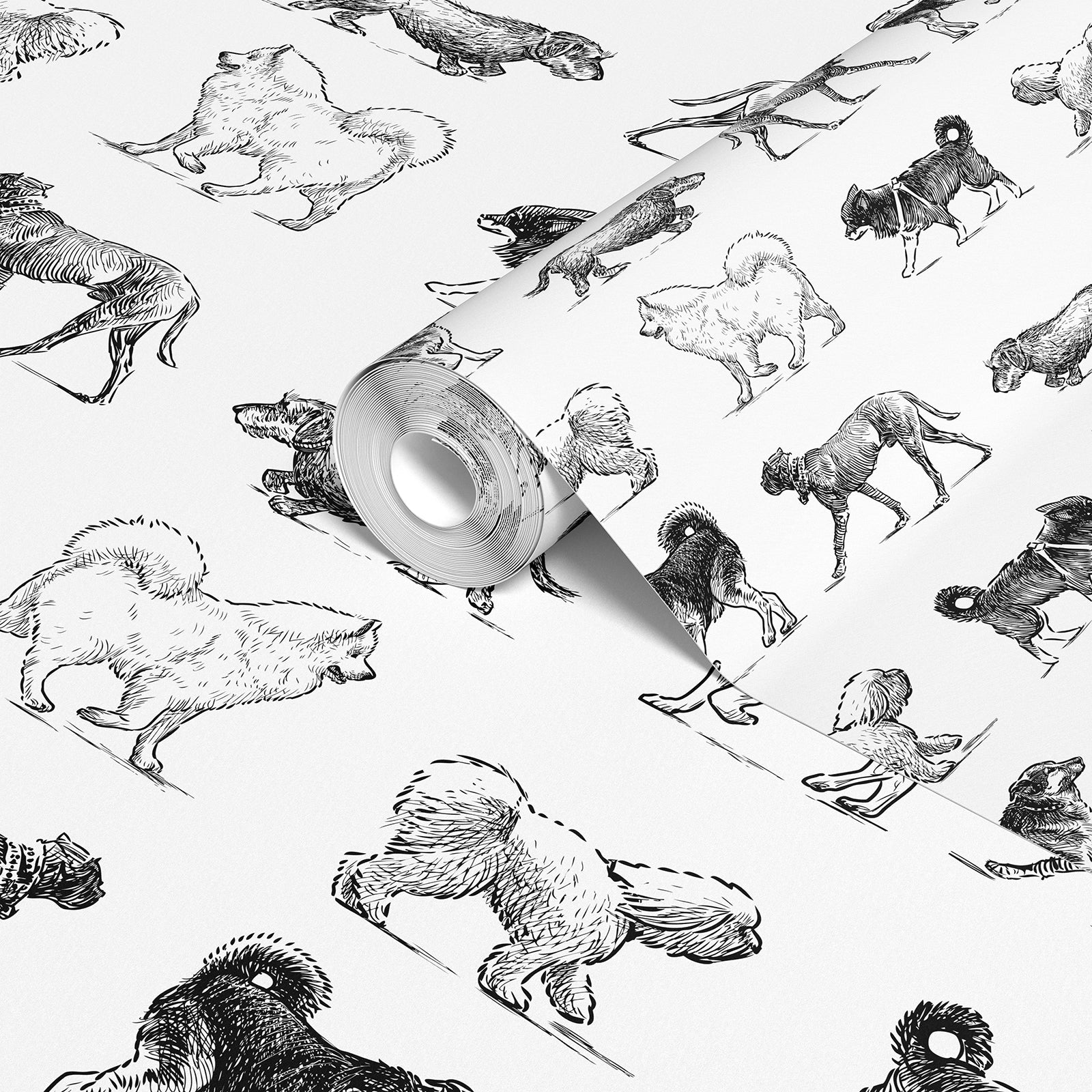 Sketches Dogs Wallpaper