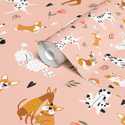 Creative Scandinavian Dog Style Wallpaper