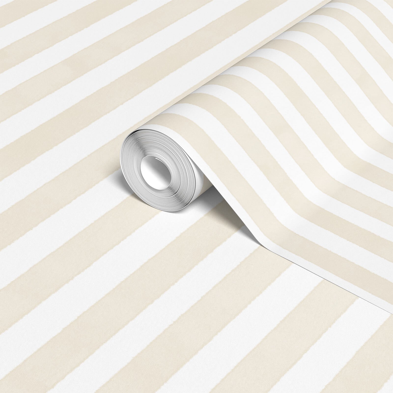 Tan Watercolor Stripe Wallpaper