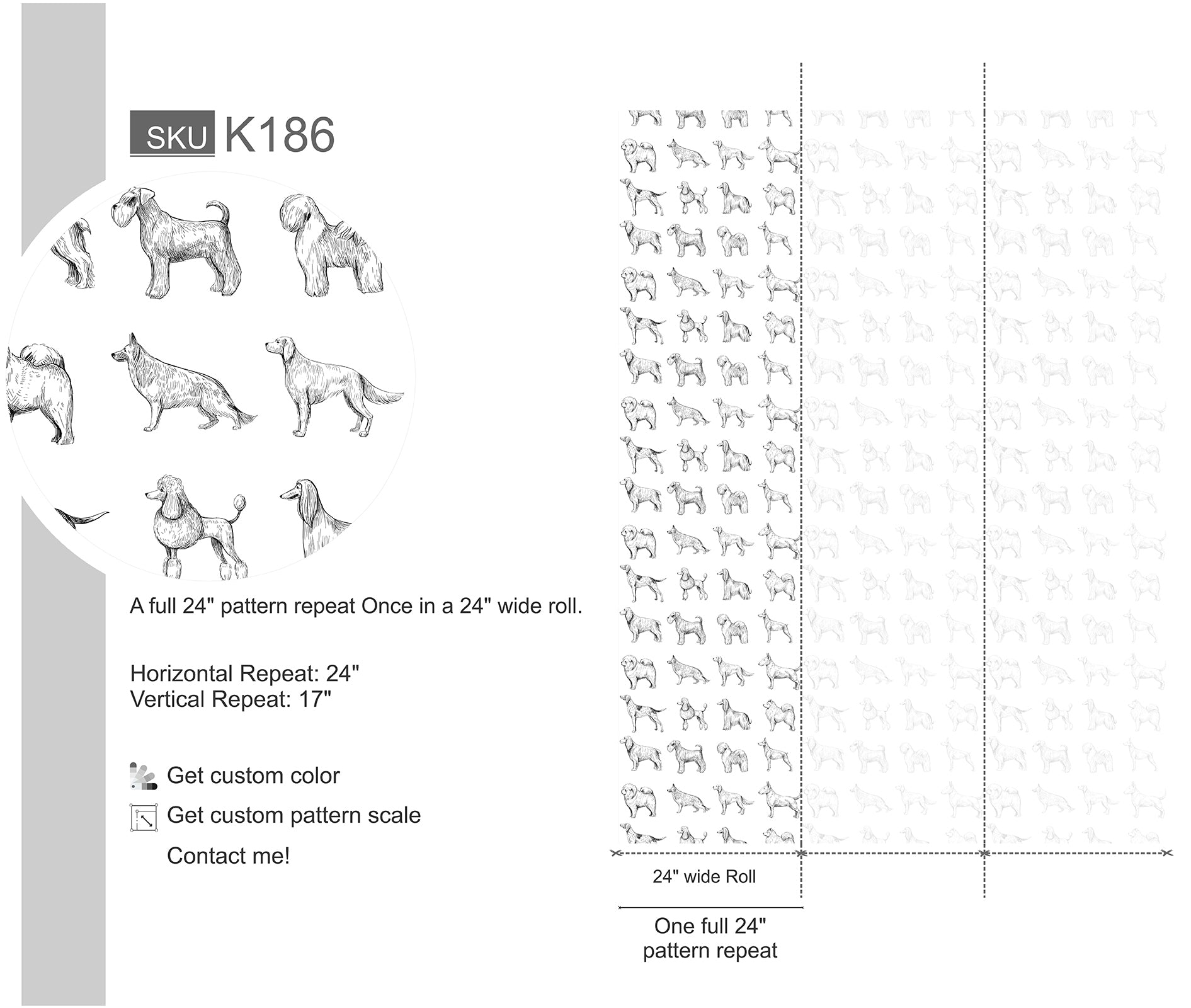 Dog Breed Sketch Wallpaper