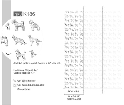 Dog Breed Sketch Wallpaper