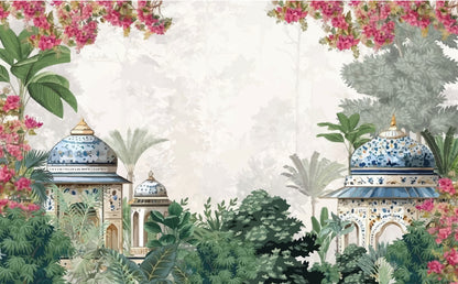 Lush Jungle and Indian Palatial Architecture