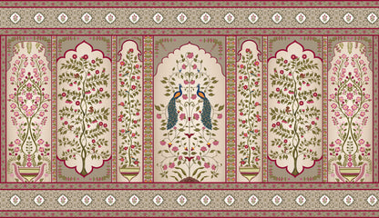 Indian Madhuban Jharoka Floral Wallpaper