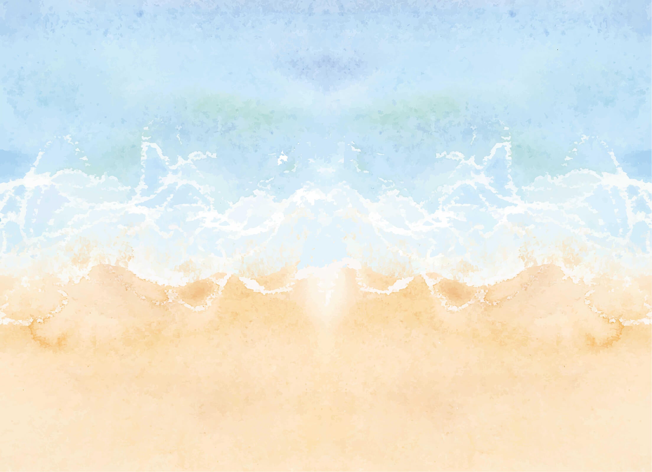 Watercolor Beach Wallpaper