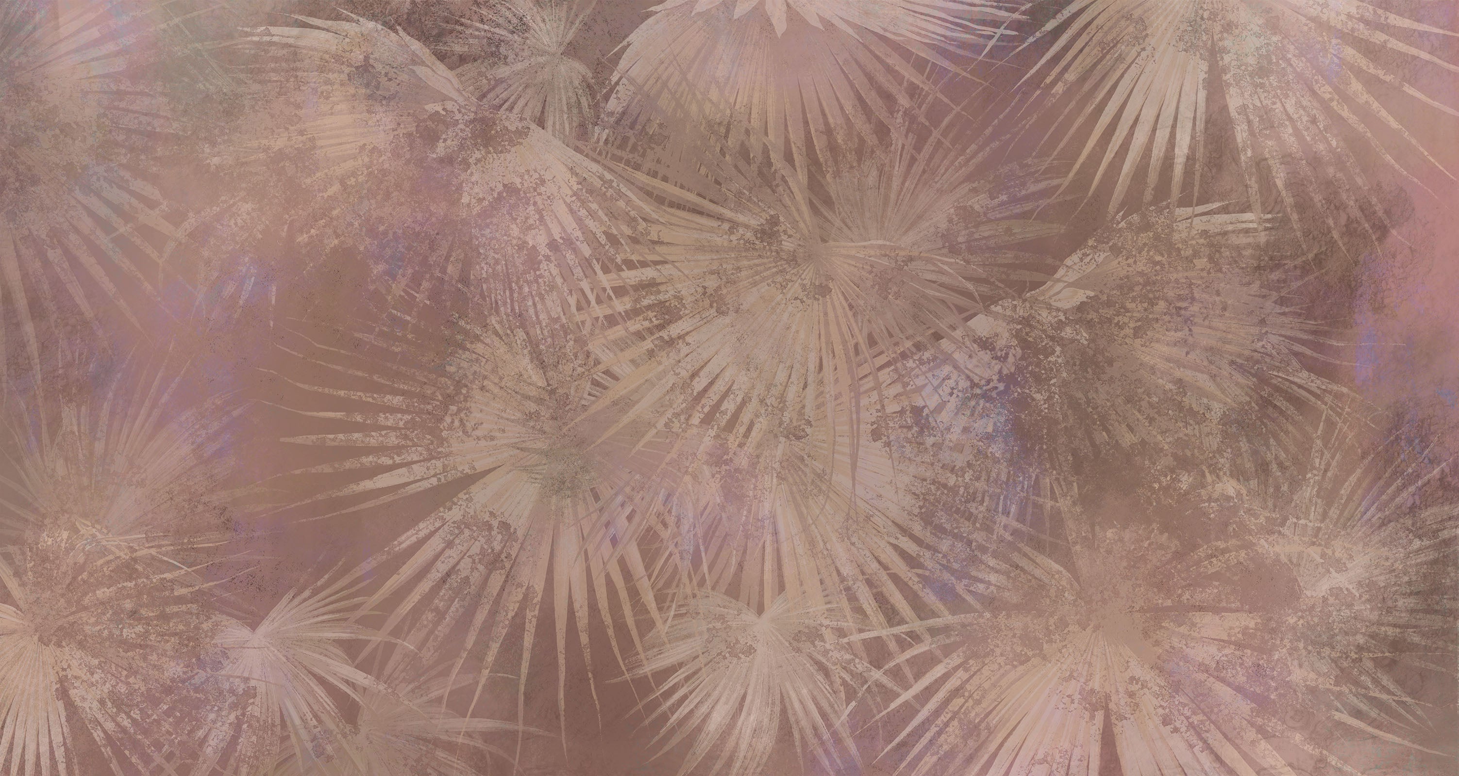 Tropical Palm Leaves With concrete texture Mural wallpaper